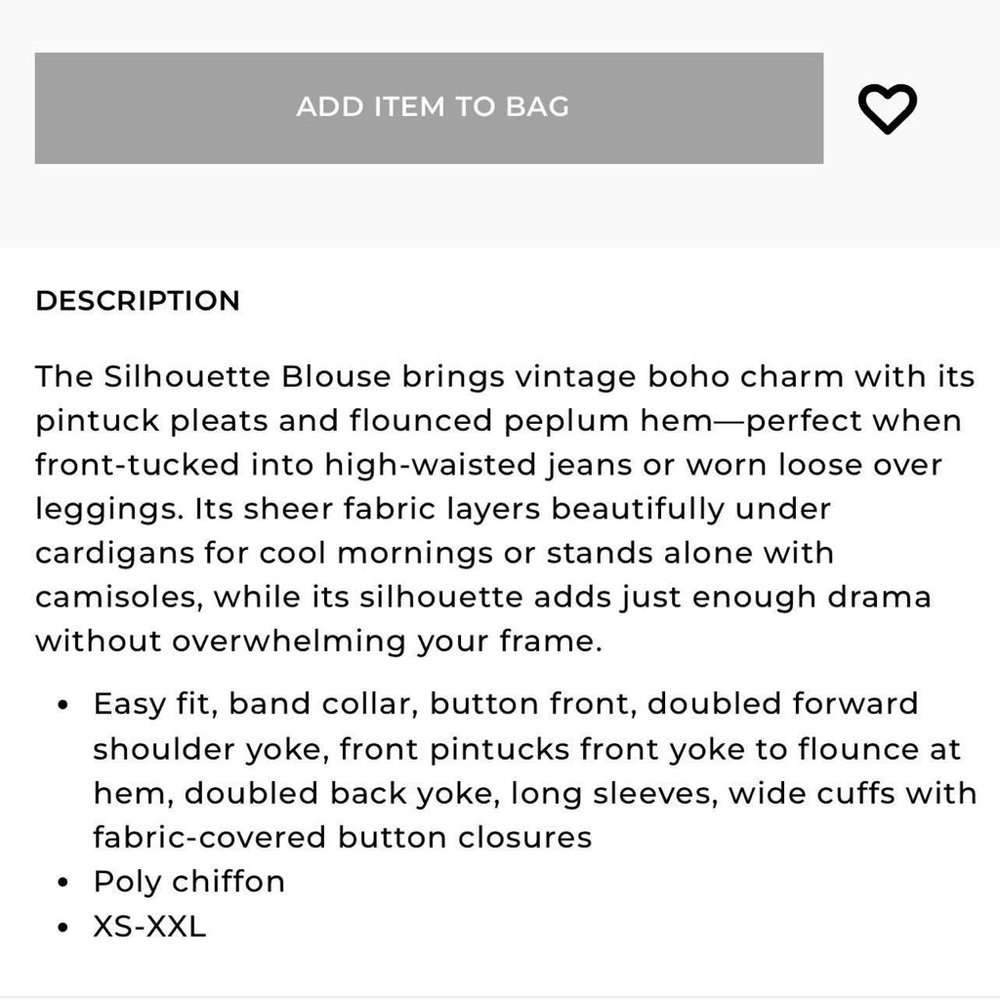 CAbi Silhouette Blouse #4912 NWOT - Picture 3 of 6